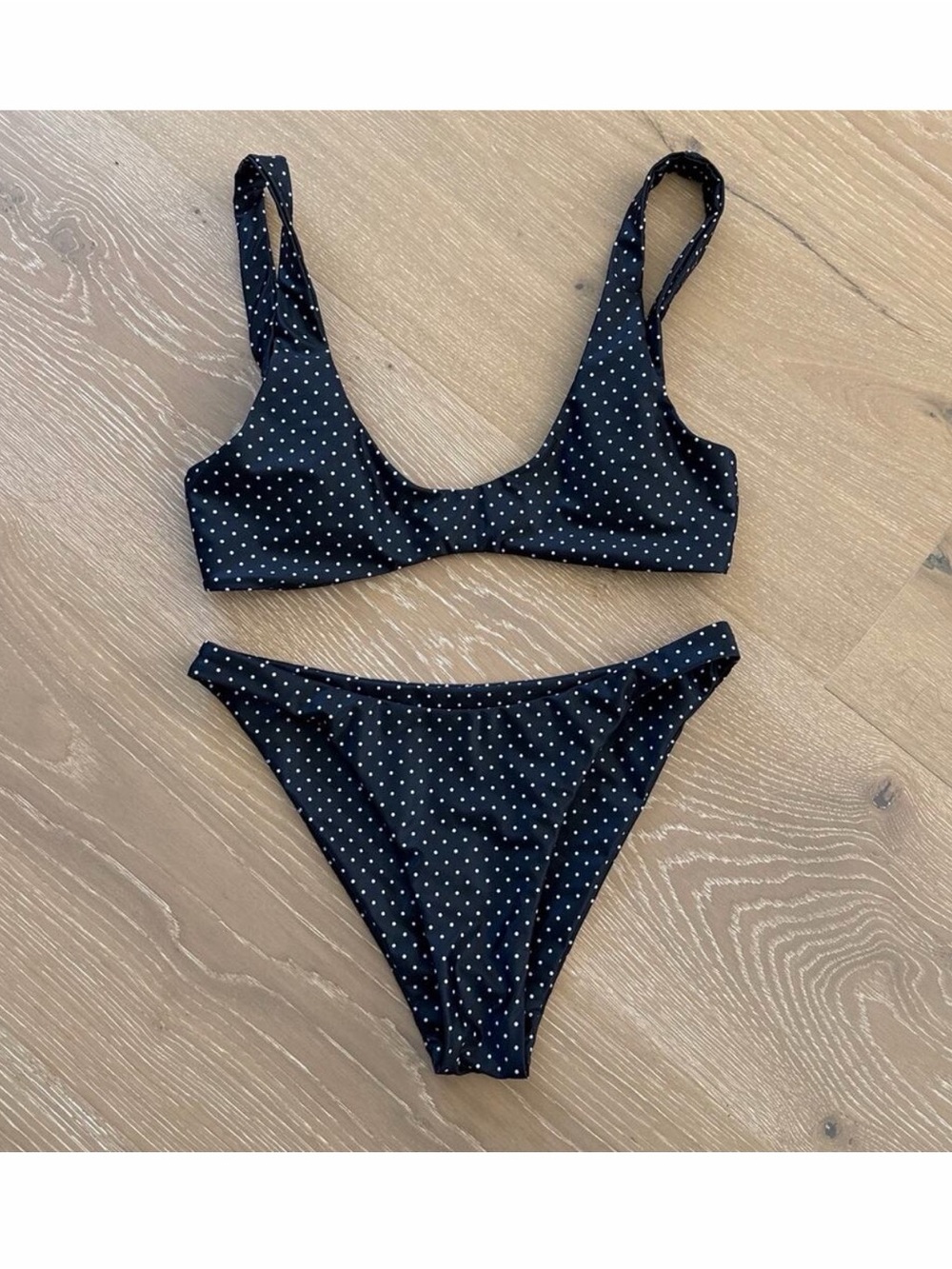 Sunny De Flora Fauna Freckles Bikini Size M in Black and White